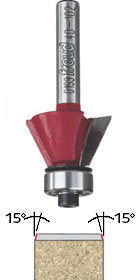 2-Flute Bevel Trim Router Bit